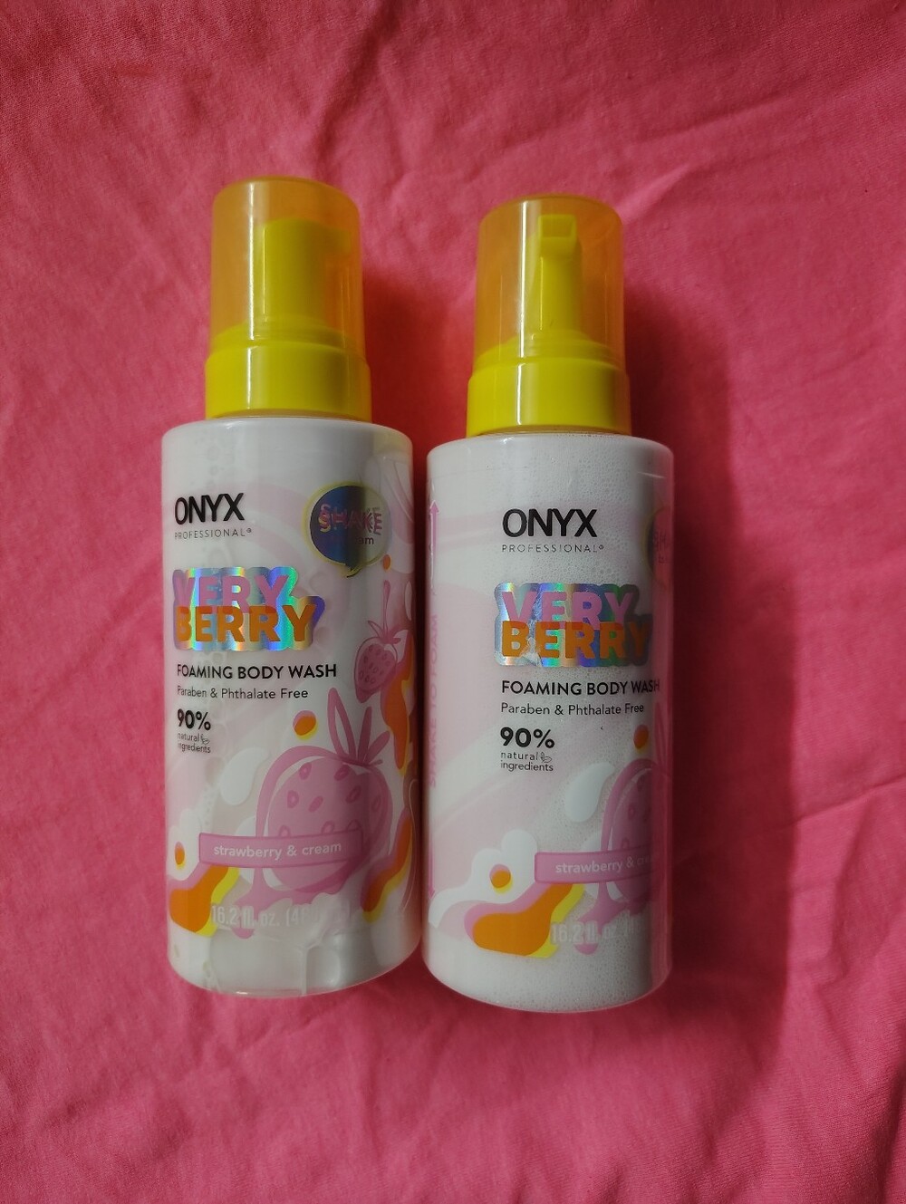 Onyx Very Berry Foaming Body Wash with Yellow Pump